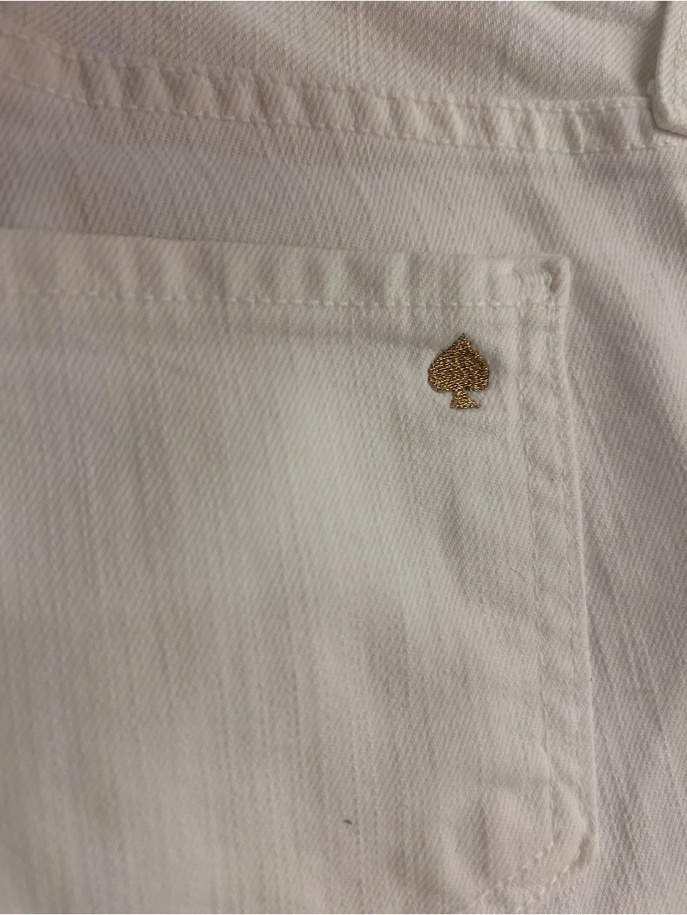 kate spade White High-Rise Jeans with Gold Button 31
